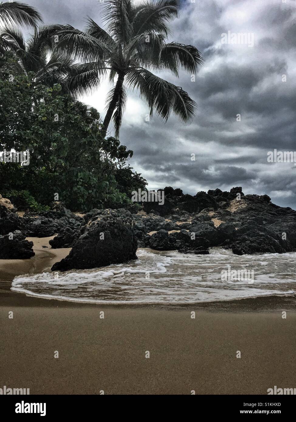 Secret Cove Beach, Maui, Hawaii - Smartphone Captured Stock Image
