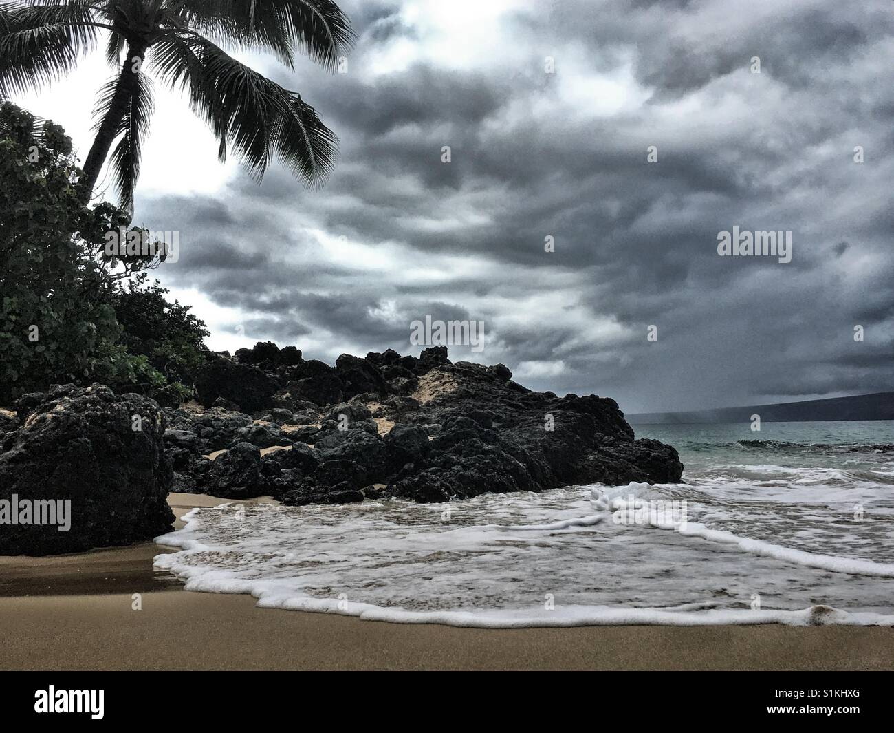 Secret Cove Beach, Maui, Hawaii - Smartphone Captured Stock Image