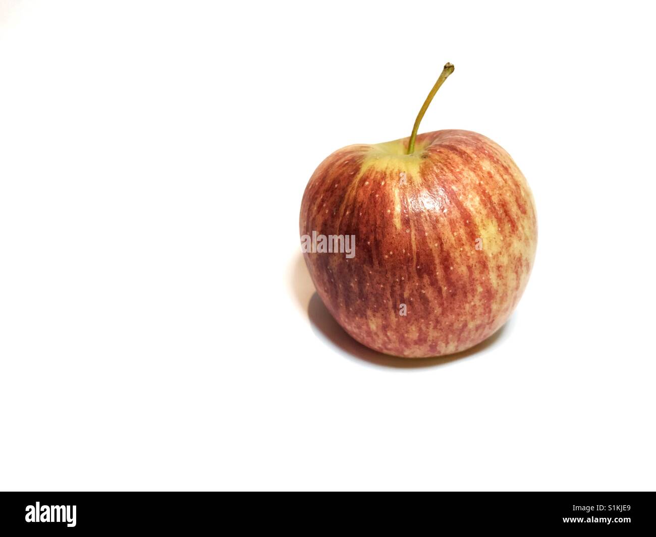 Red apple isolated on white background - Smartphone Captured Stock Image