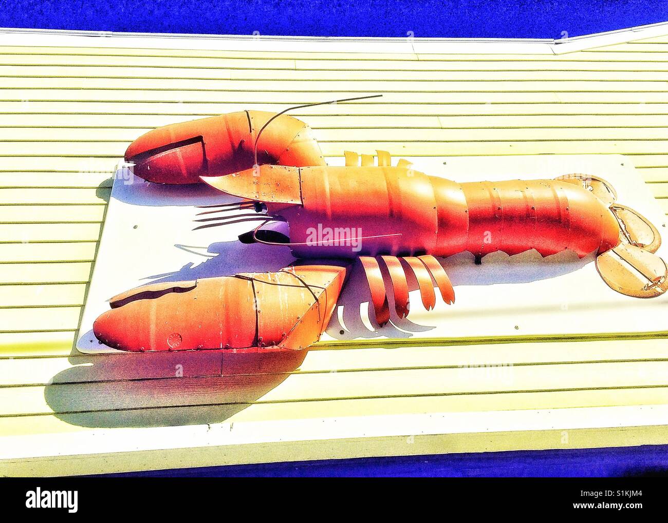 Giant lobster model, Canada - Smartphone Captured Stock Image