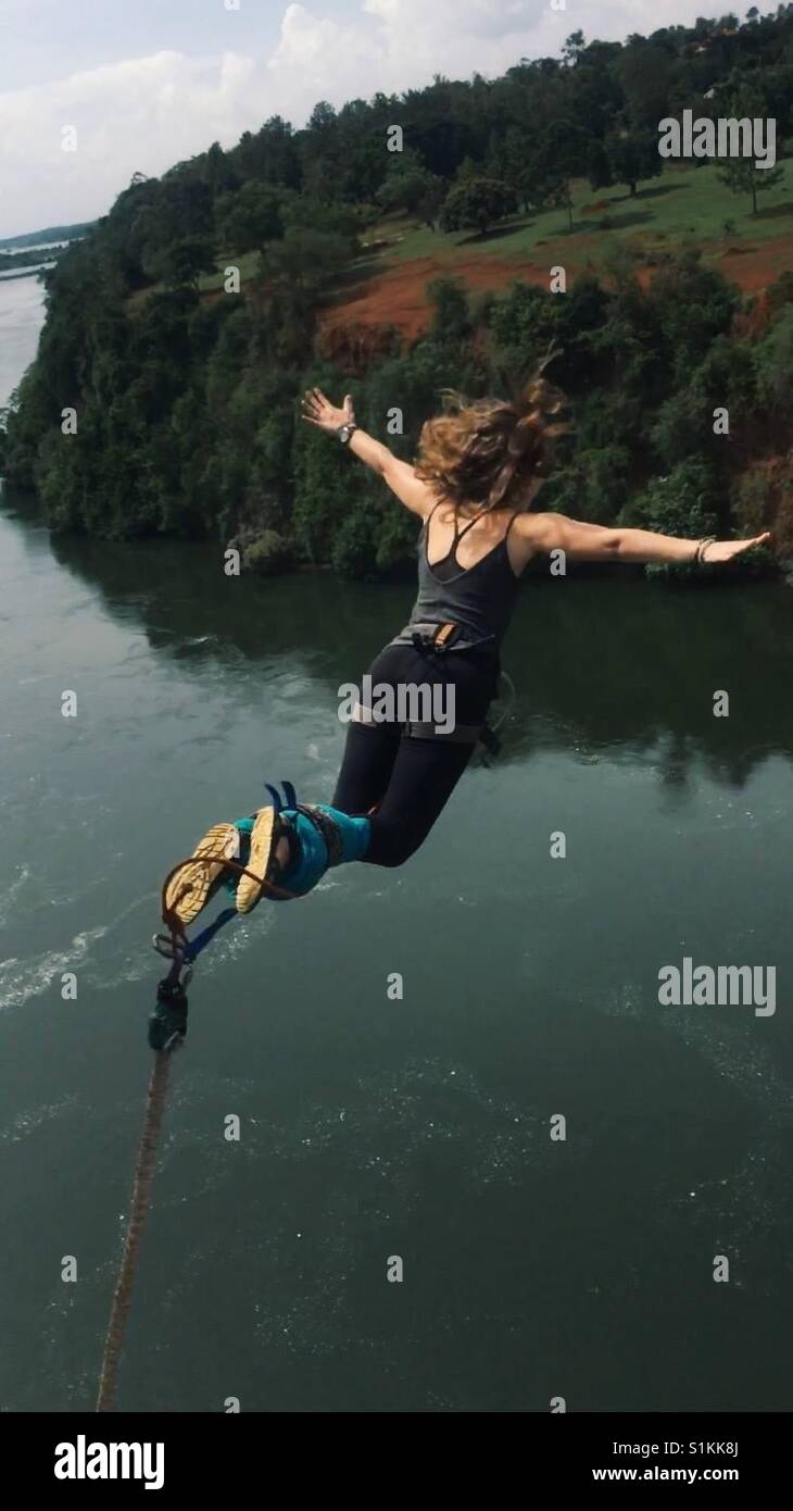 Bungee jumping in Uganda Stock Photo Alamy