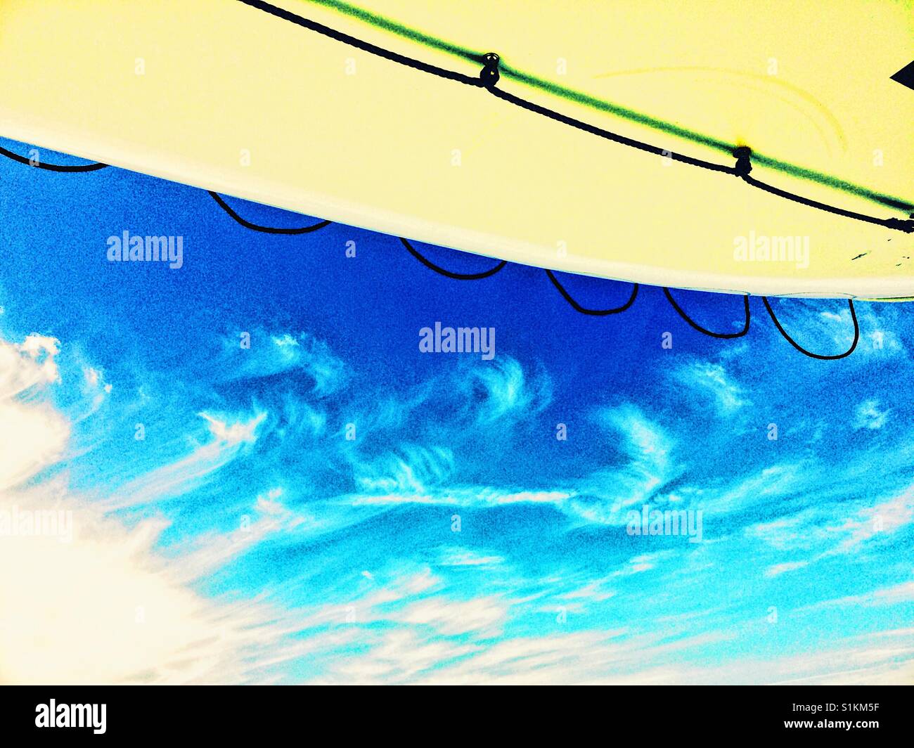 Under the lifeboat - Smartphone Captured Stock Image