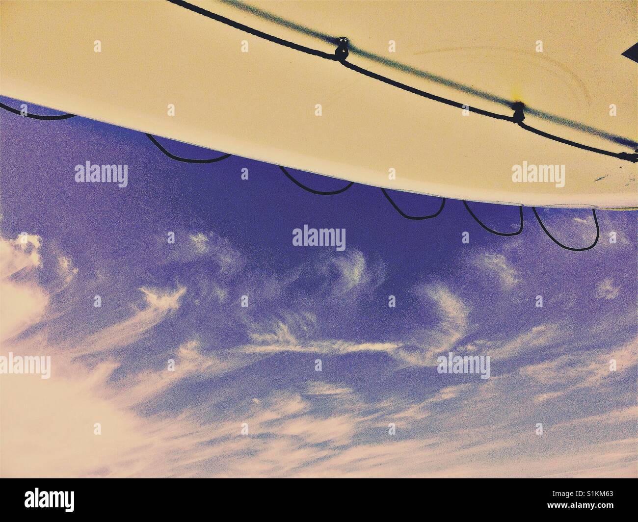 Under the lifeboat - Smartphone Captured Stock Image