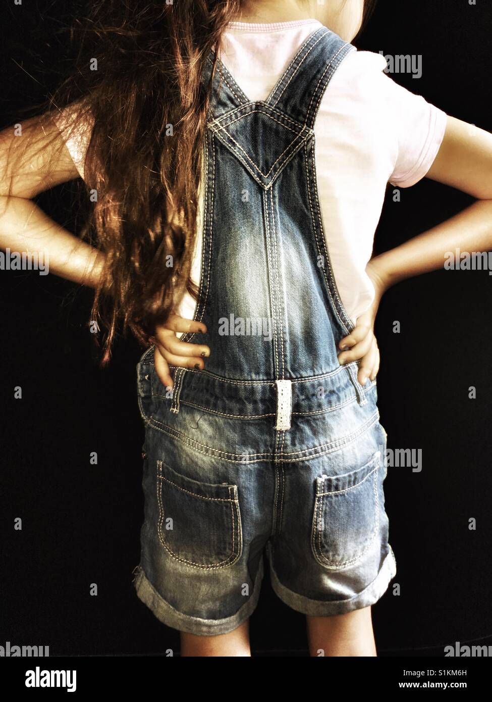 Denim dungarees - Smartphone Captured Stock Image