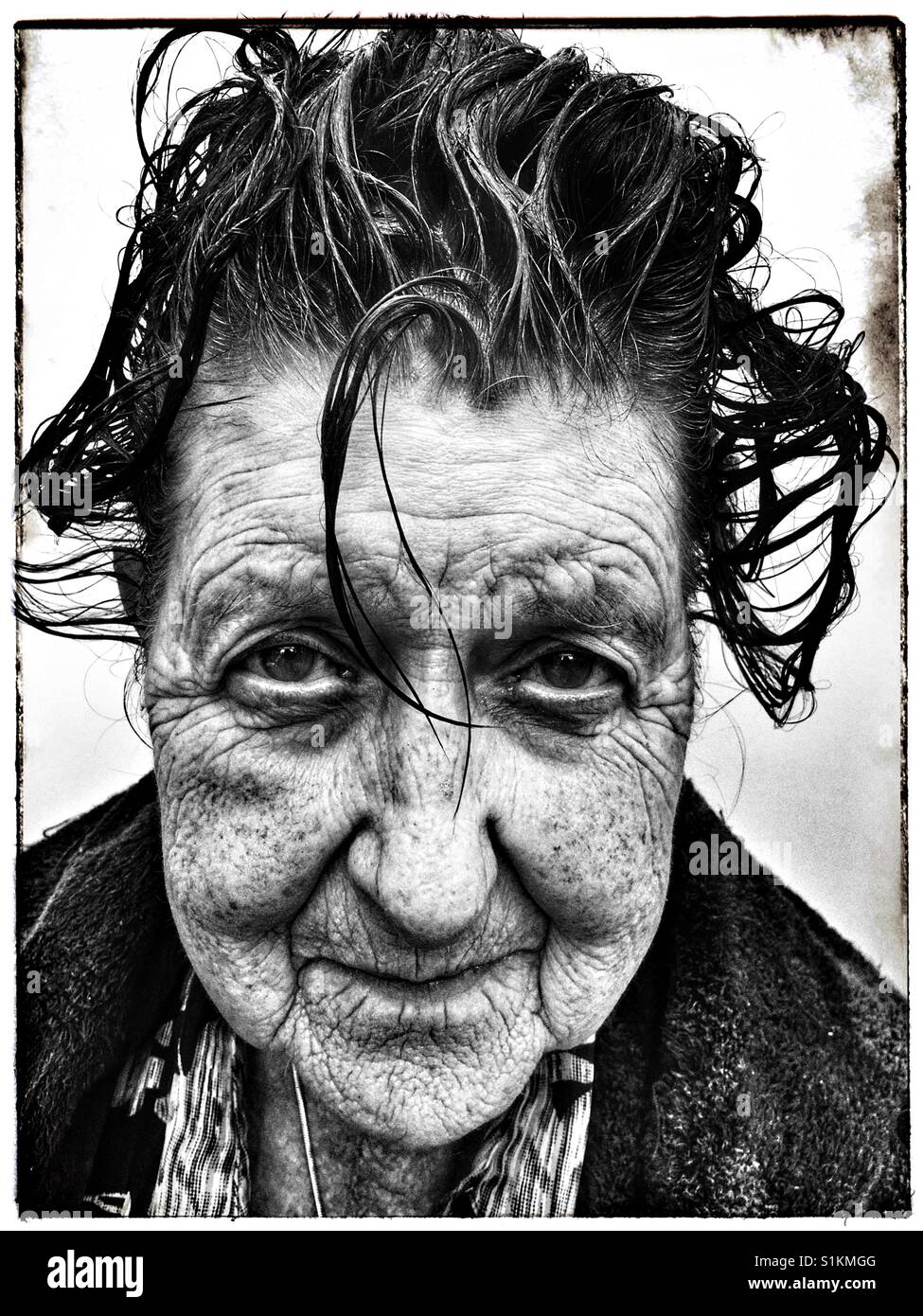 80 Year Old Woman With Hair Dye Stock Photo 310834512 Alamy