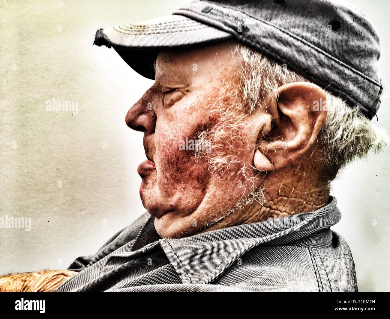 Man asleep - Smartphone Captured Stock Image