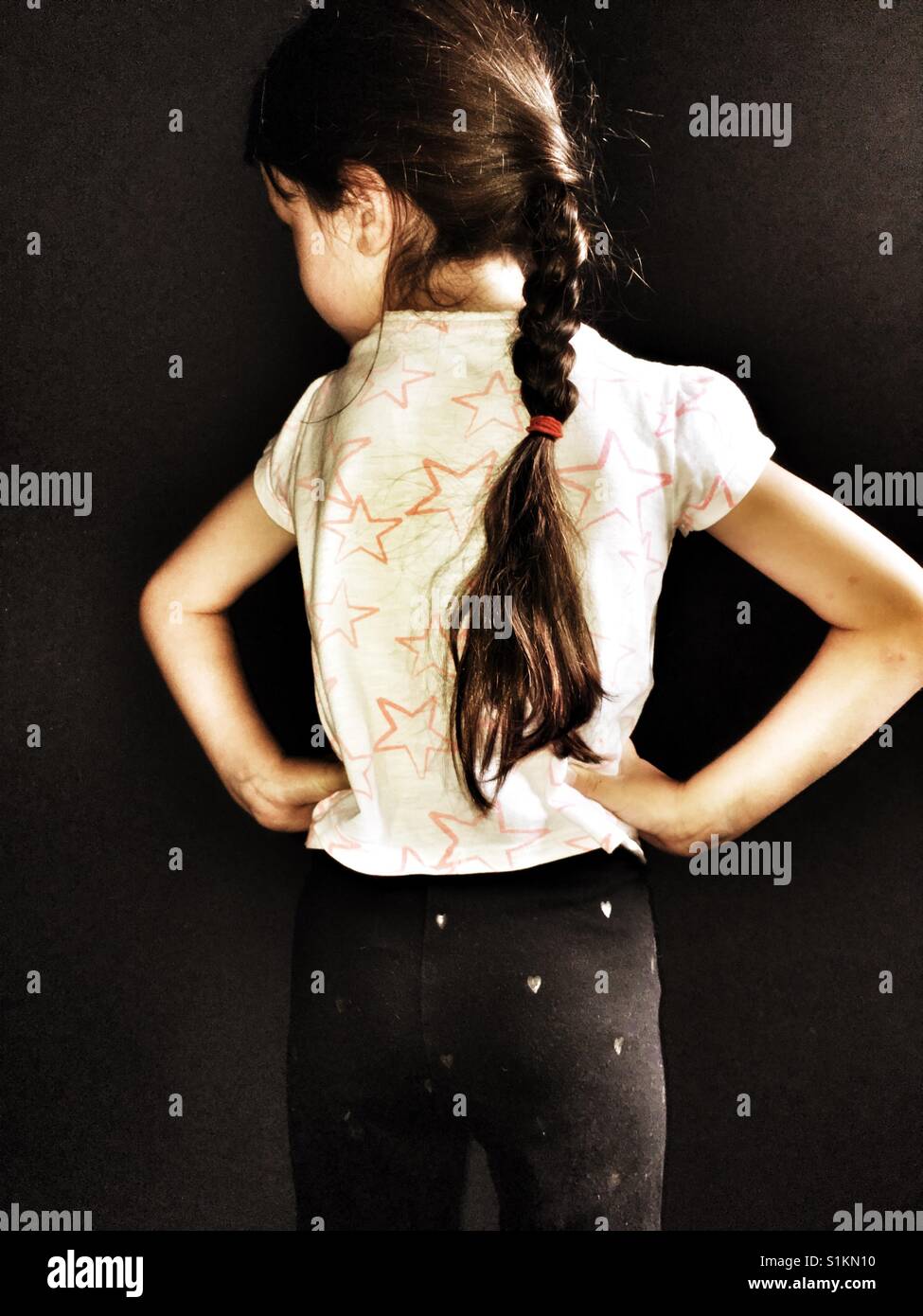 Girl with ponytail - Smartphone Captured Stock Image