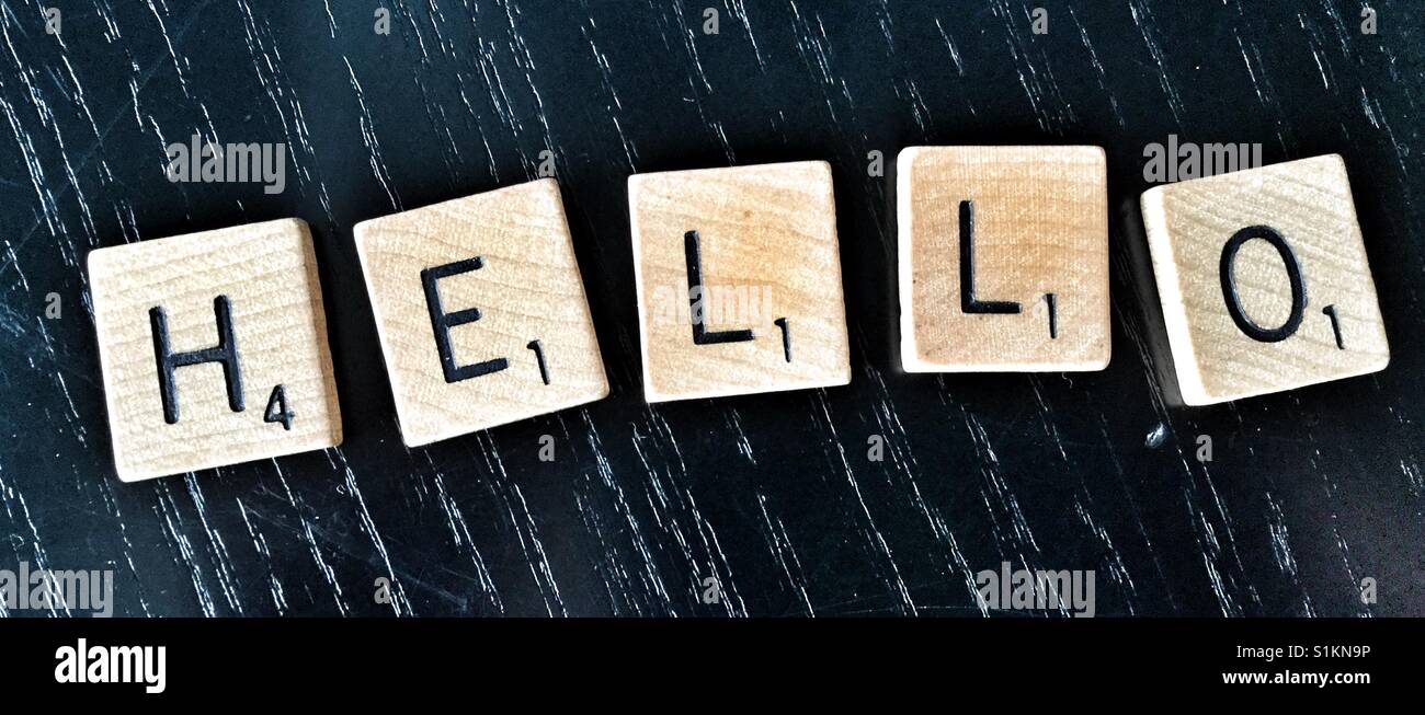 Hello. - Smartphone Captured Stock Image