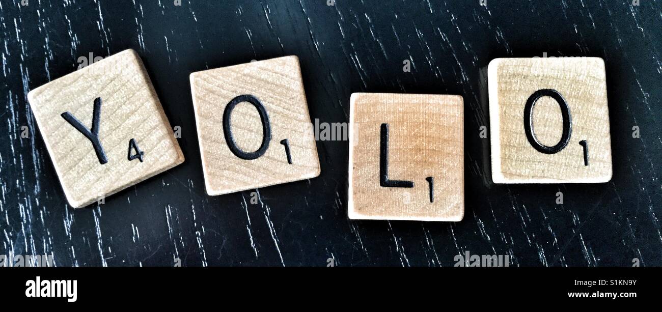You only live once acronym. Stock Photo