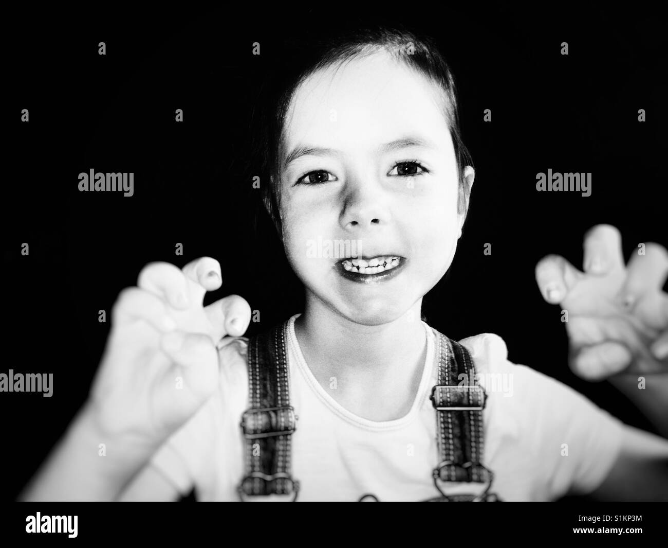 Girl pulling an angry face - Smartphone Captured Stock Image