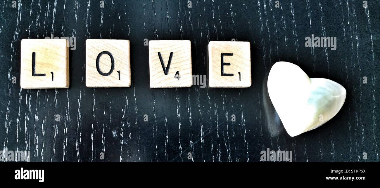 Love spelled out. - Smartphone Captured Stock Image