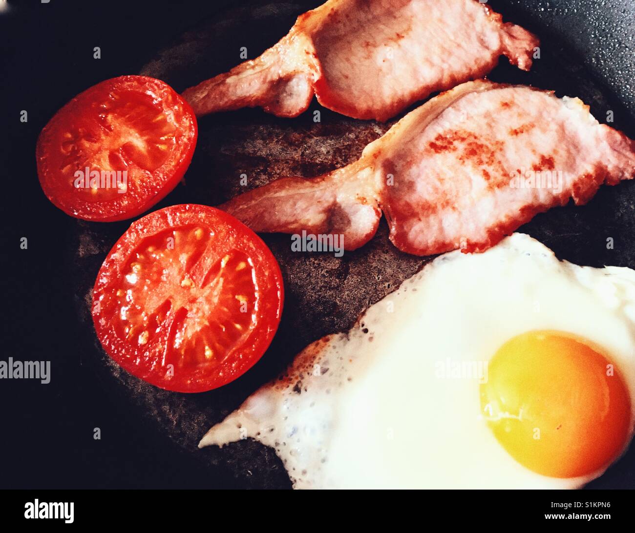 Fried breakfast - Smartphone Captured Stock Image