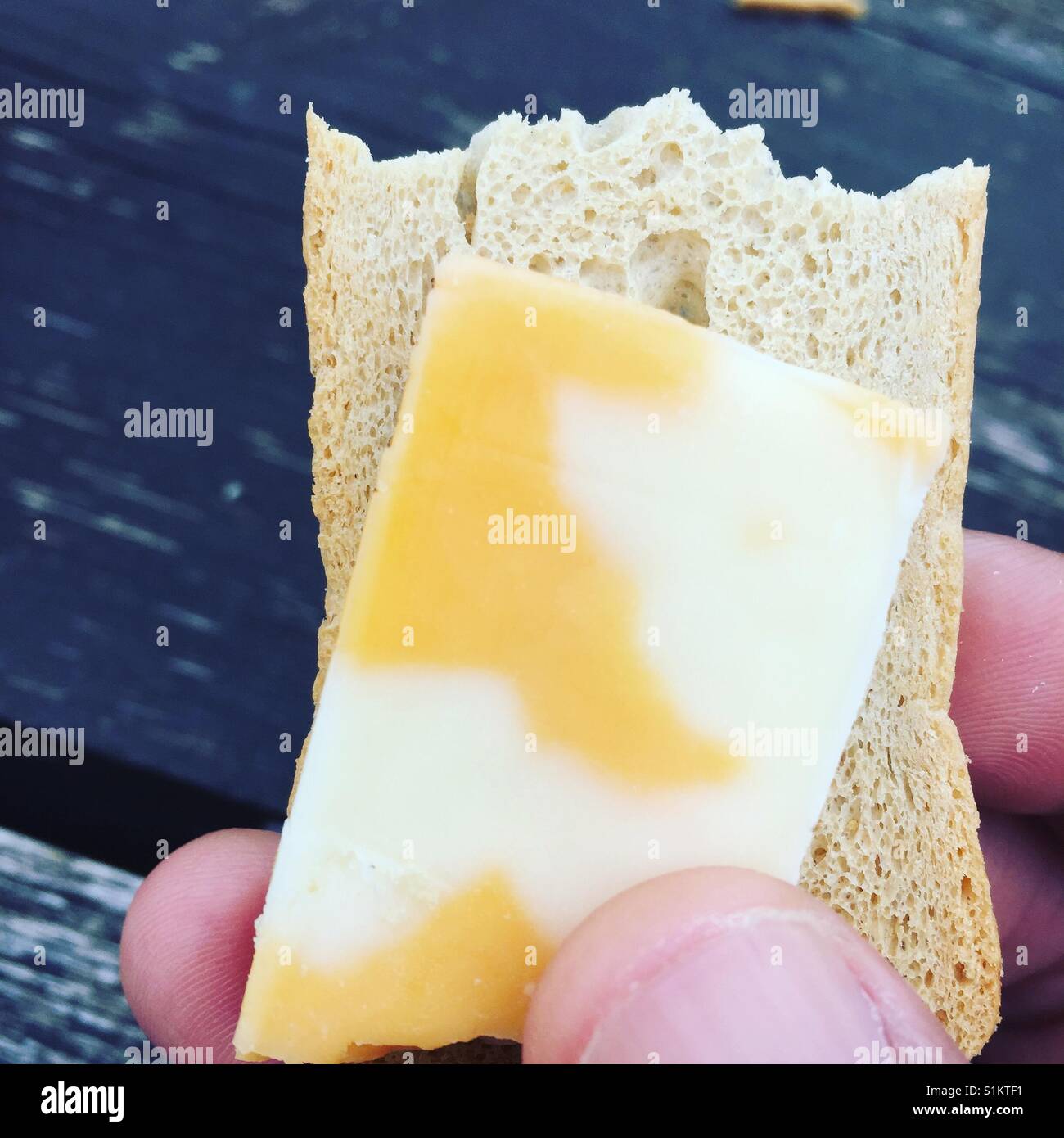 Cracker and cheese by K.R. Stock Photo