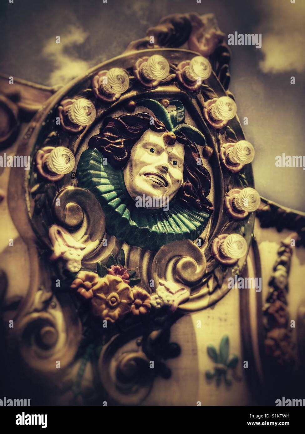 Carousel Jester Face - Smartphone Captured Stock Image