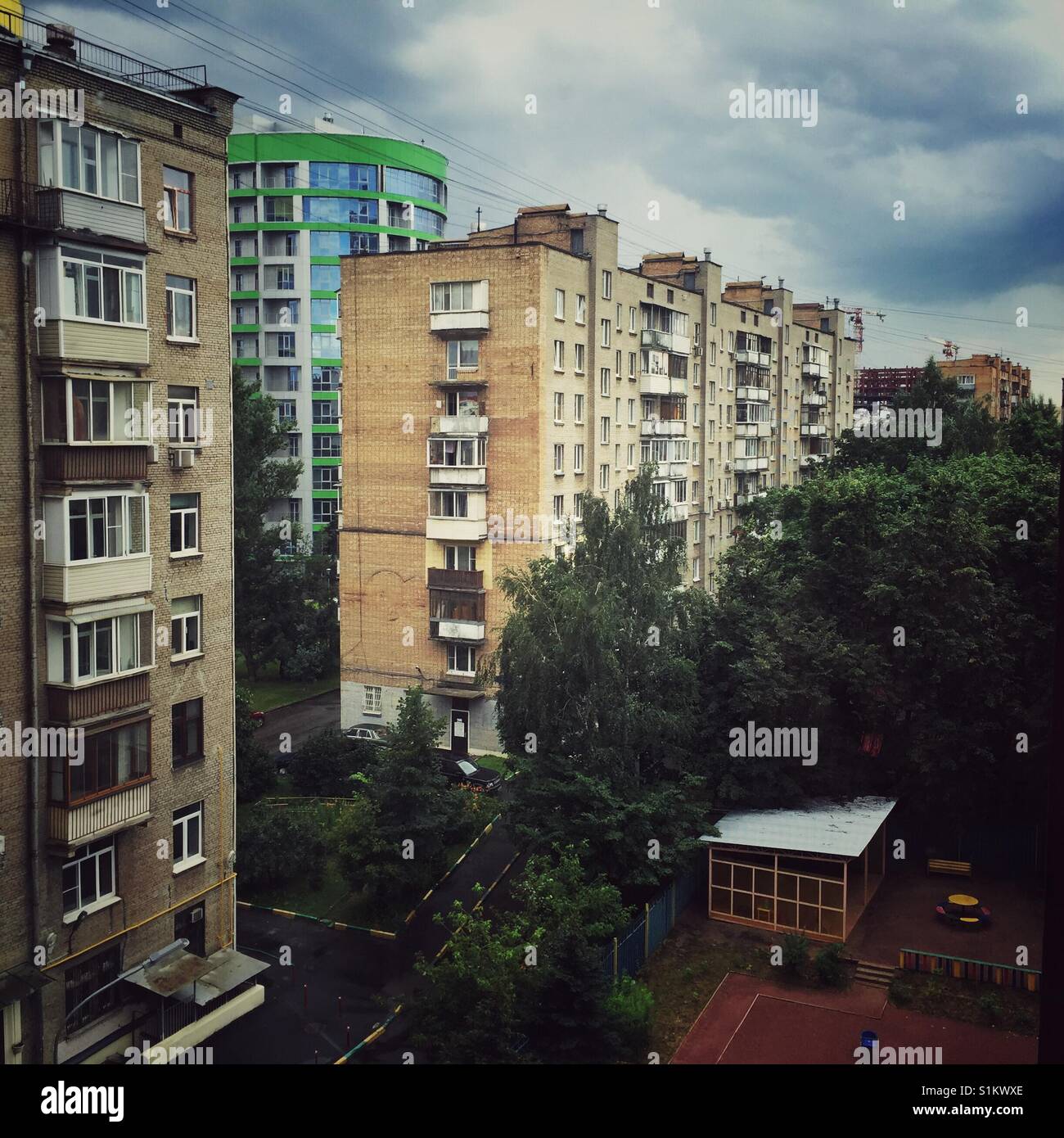 Moscow courtyard - Smartphone Captured Stock Image