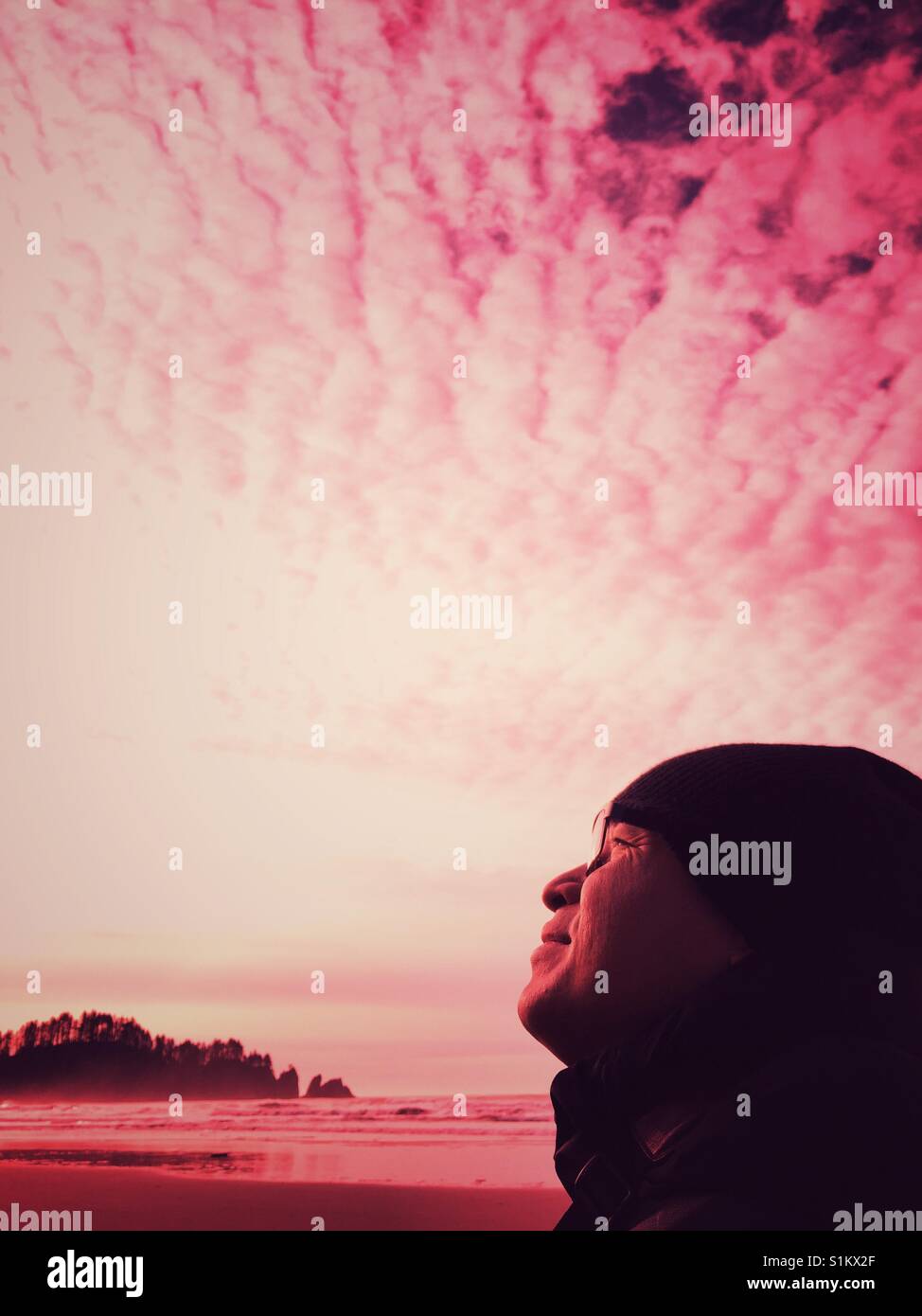 Gazing wt the winter sun - Smartphone Captured Stock Image
