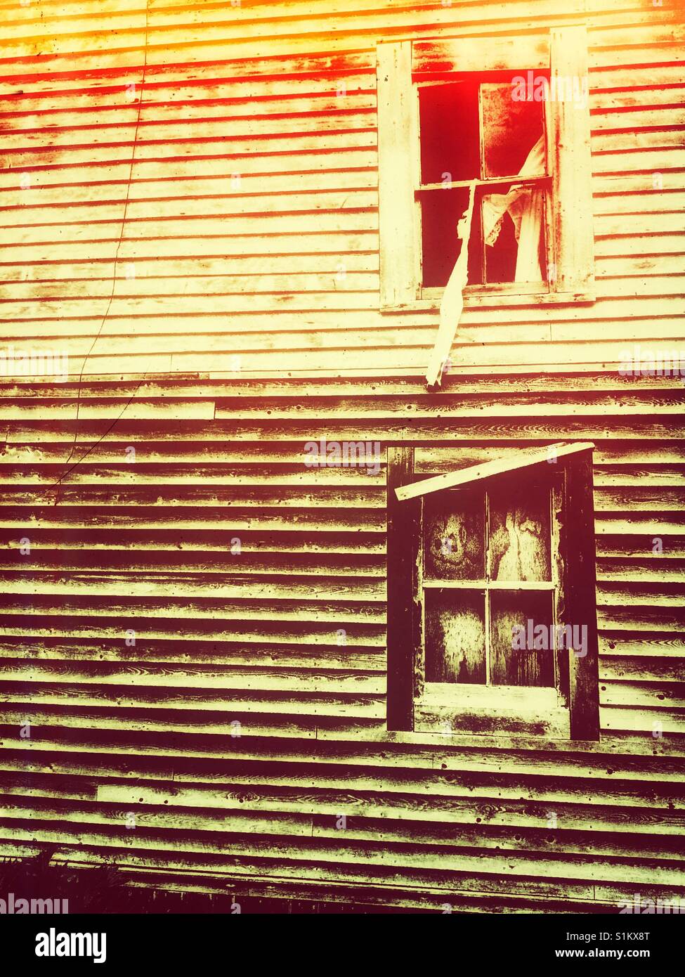 Old abandoned wooden house, Canada - Smartphone Captured Stock Image