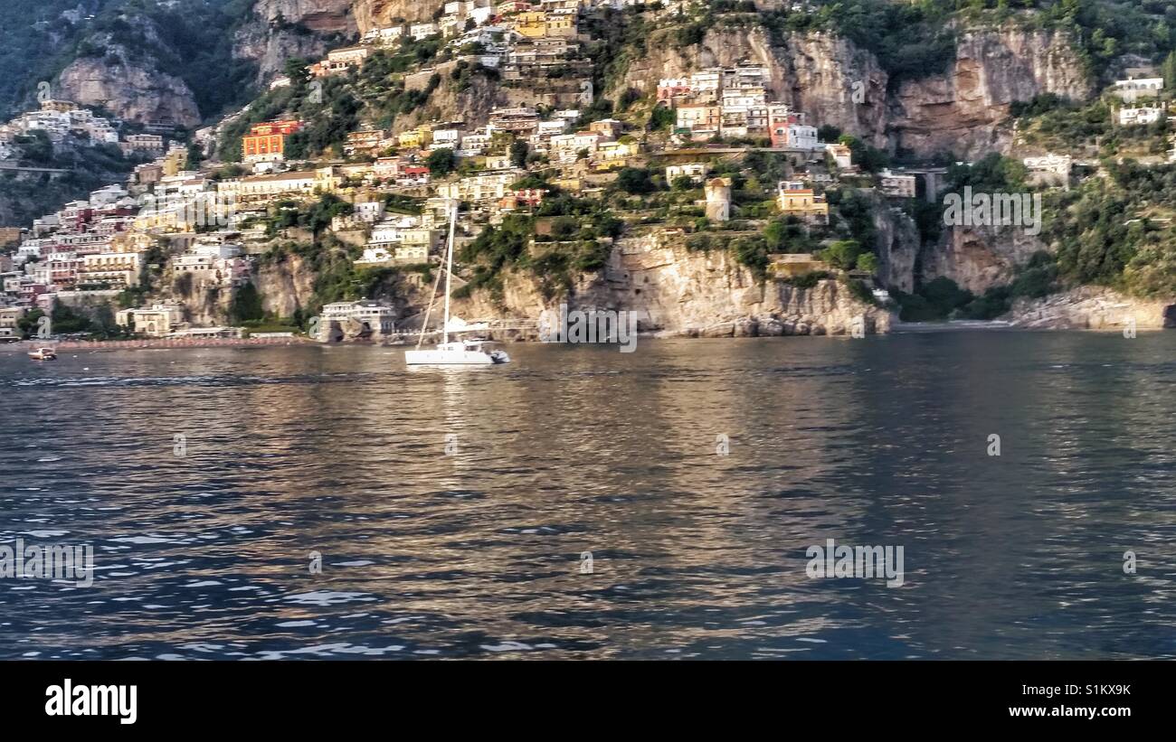 Amalfi coast from boat hi-res stock photography and images - Alamy