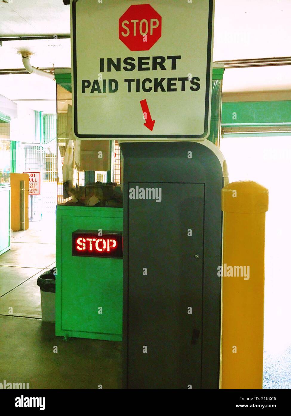 Stop insert paid ticket Stock Photo Alamy