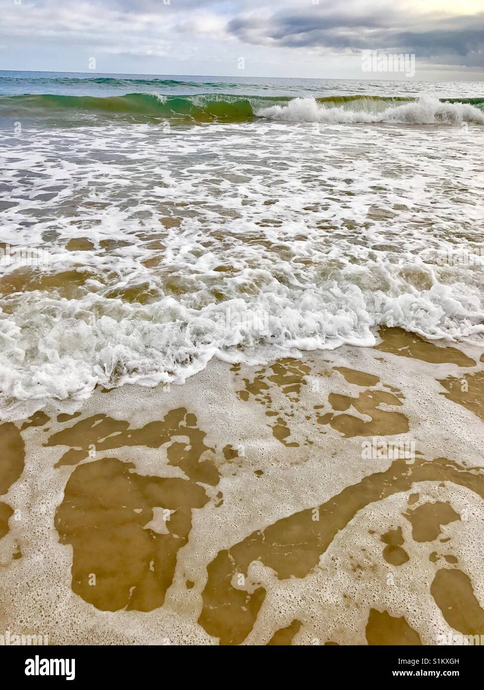 Sea shore. Torimbia beach, Asturias, Spain. - Smartphone Captured Stock Image