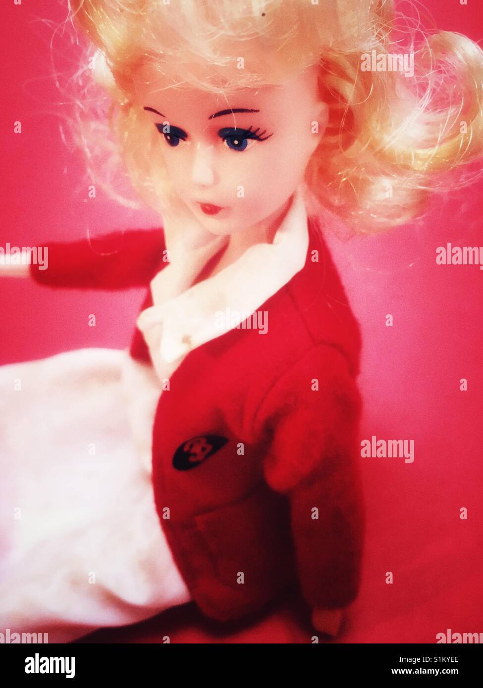 Butlins Red Coat toy doll from the 1970's UK - Smartphone Captured Stock Image