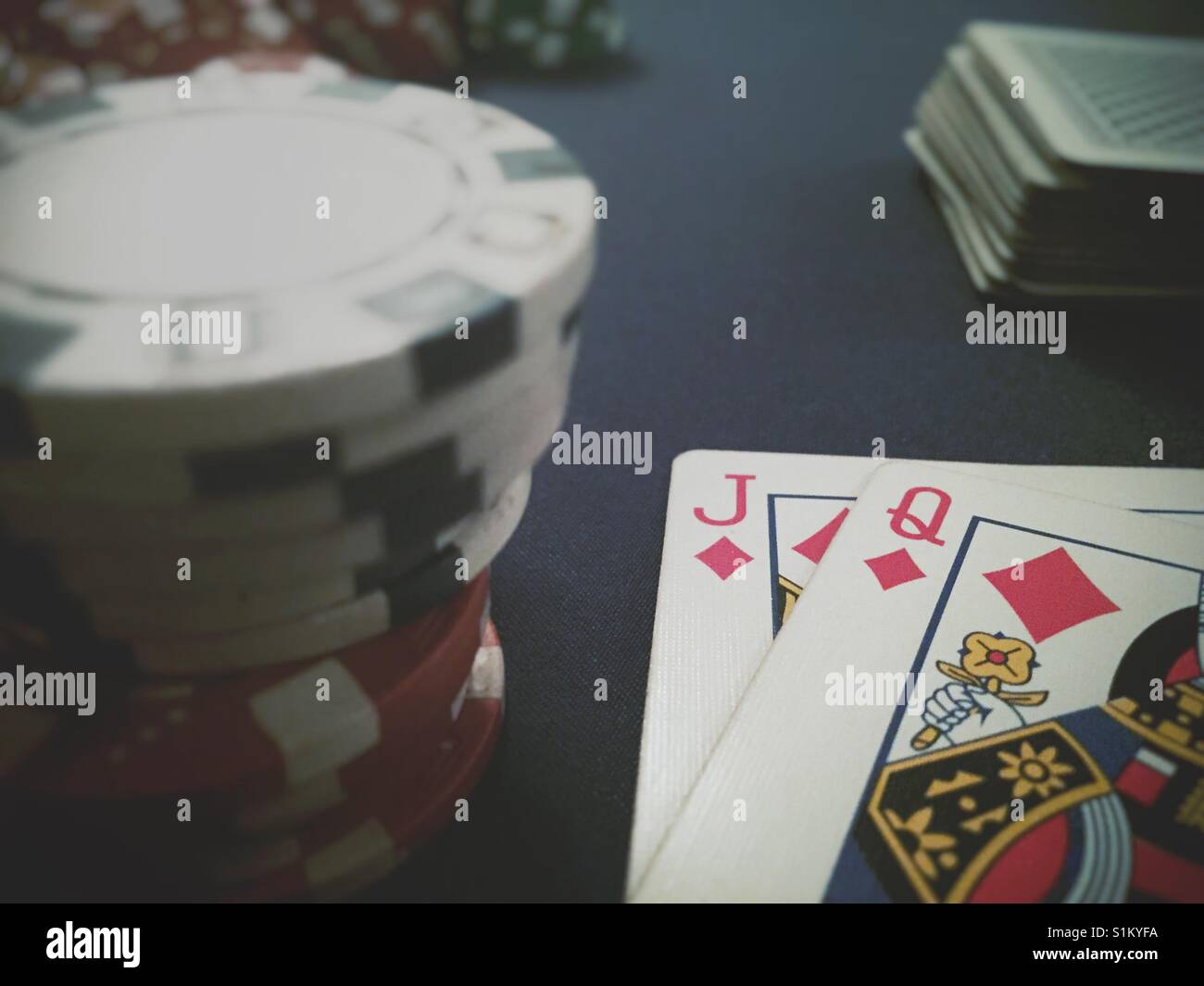 Card game - Smartphone Captured Stock Image