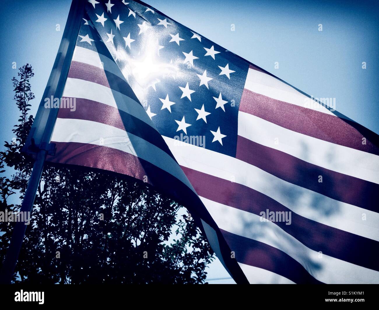Crisp US flag - Smartphone Captured Stock Image