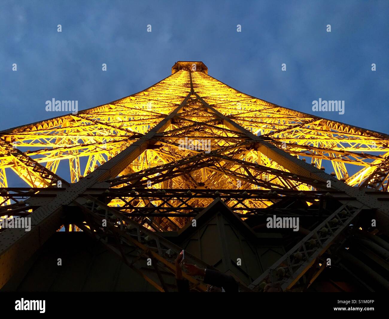 Eiffel Tower base view Stock Photo Alamy