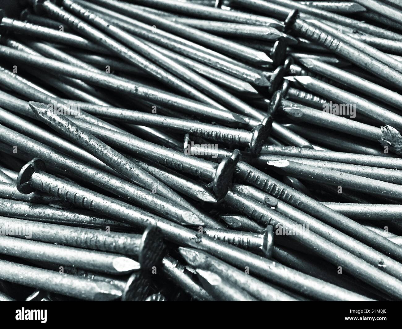 A number of nails - Smartphone Captured Stock Image