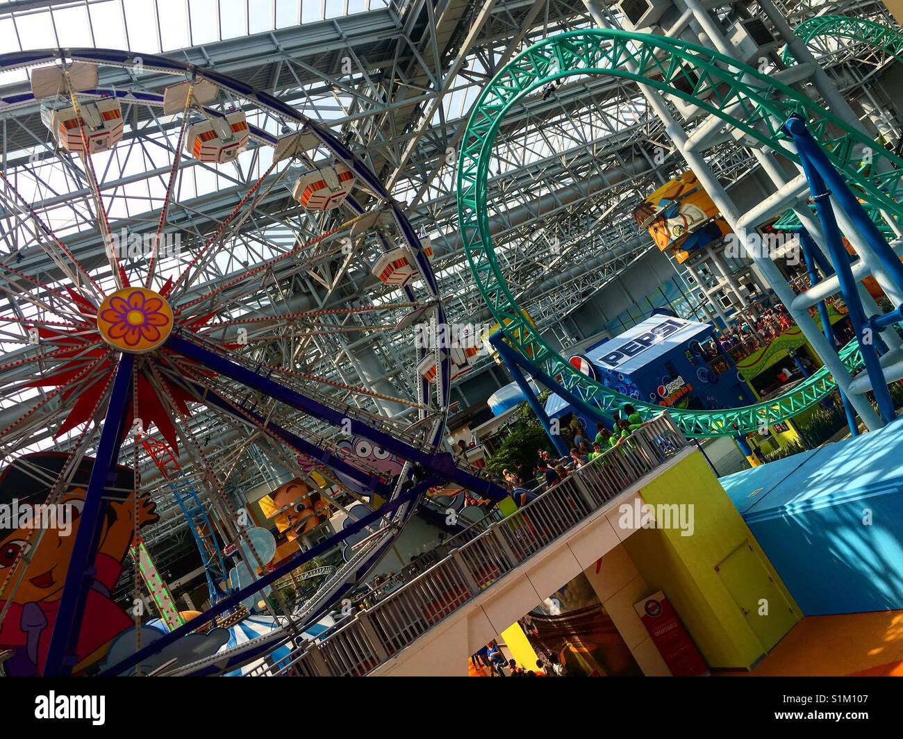 Ferris wheel in a amusement park in Mall of America in Minnesota Stock Photo