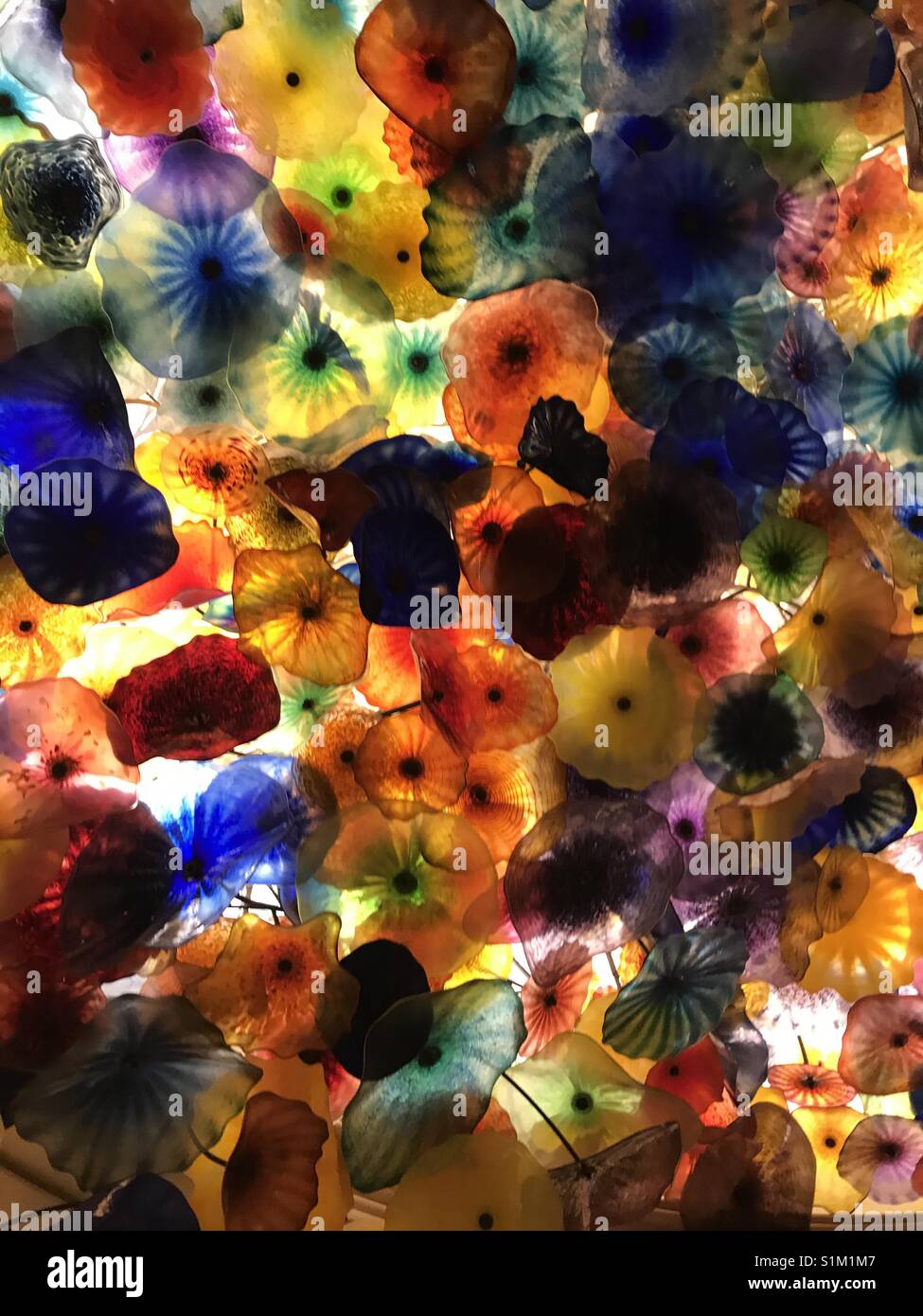 Glass flower art Las Vegas Stock Photo Alamy