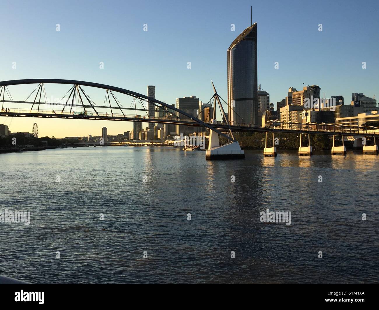 Brisbane City, Goodwill Bridge, Brisbane River Stock Photo Alamy