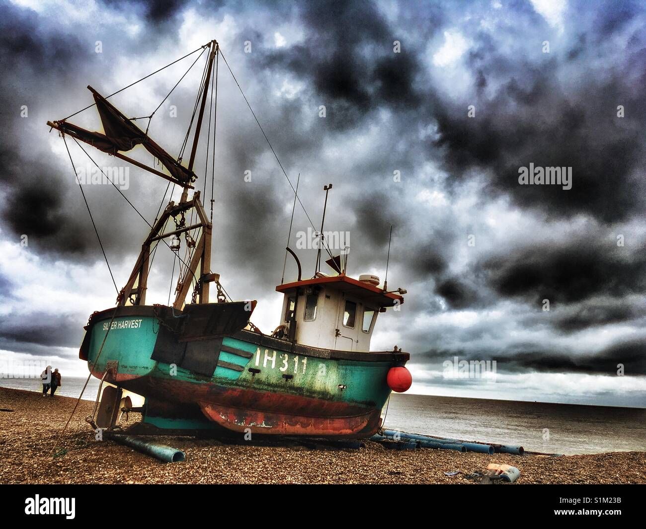 Fishing boat Sliver Harvester, Aldeburgh, Suffolk, England. - Smartphone Captured Stock Image