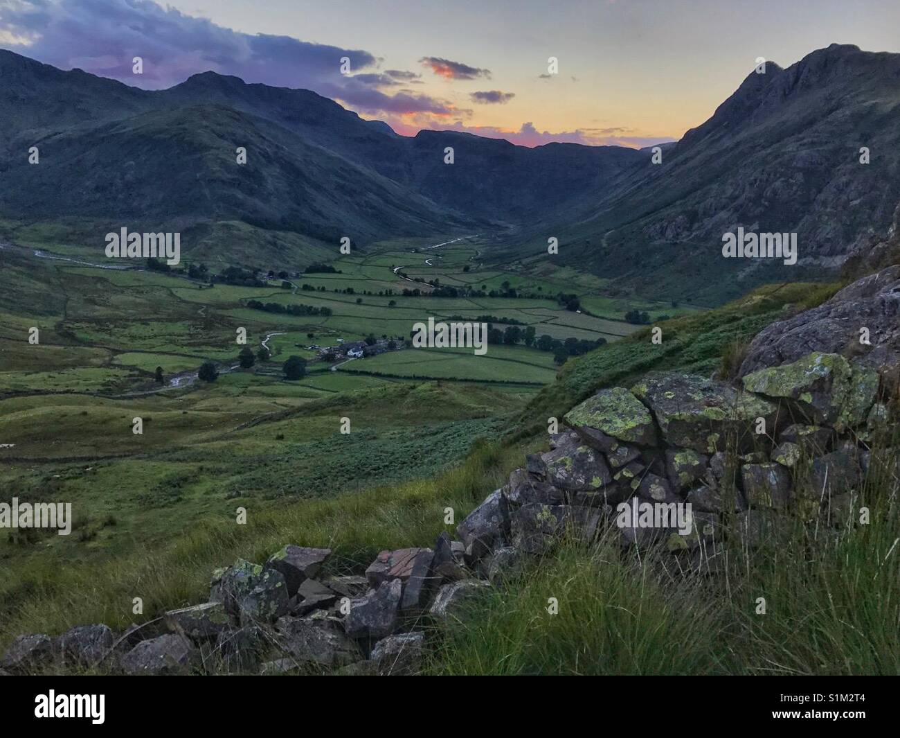 Side Pike looking at the Langdales in the Lake District, Cumbria - Smartphone Captured Stock Image