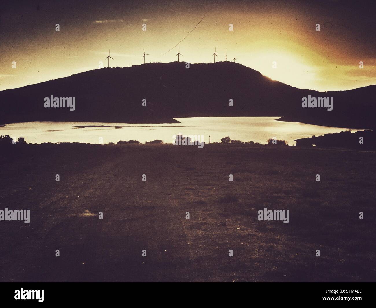 Villameca reservoir - Smartphone Captured Stock Image