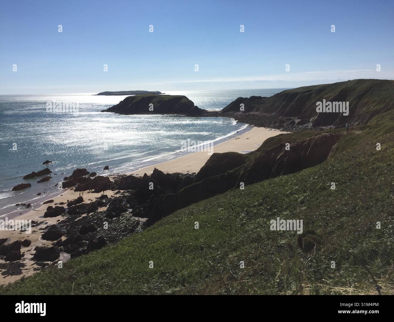 Marloes Sands Beach Wales - Smartphone Captured Stock Image