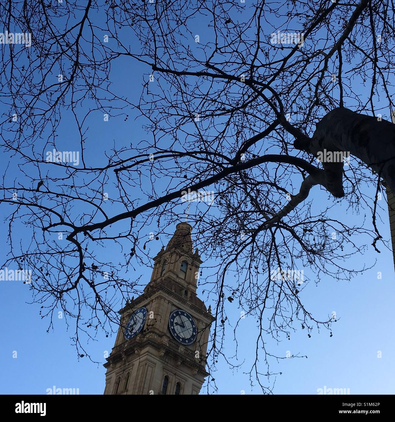 Melbourne's GPO clock tower Stock Photo Alamy