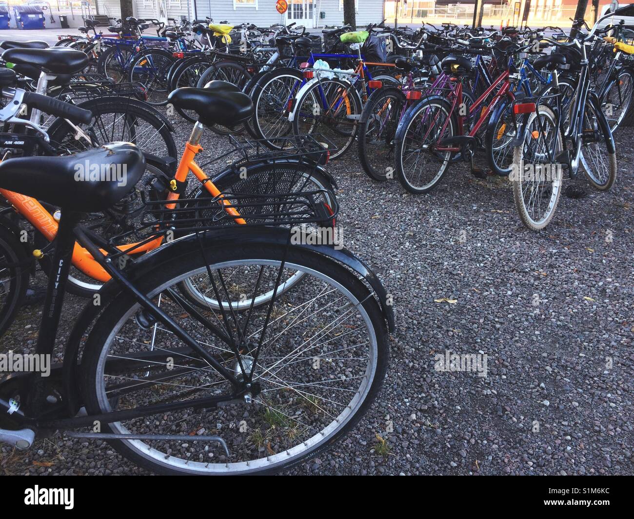 Parking lot for bikes Stock Photo - Alamy