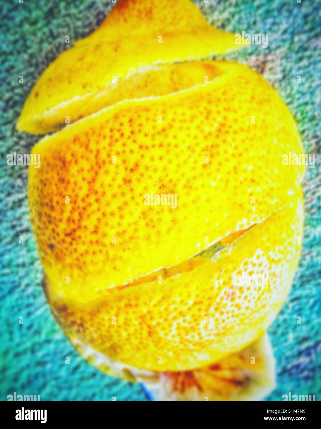 Peeled lemon - Smartphone Captured Stock Image