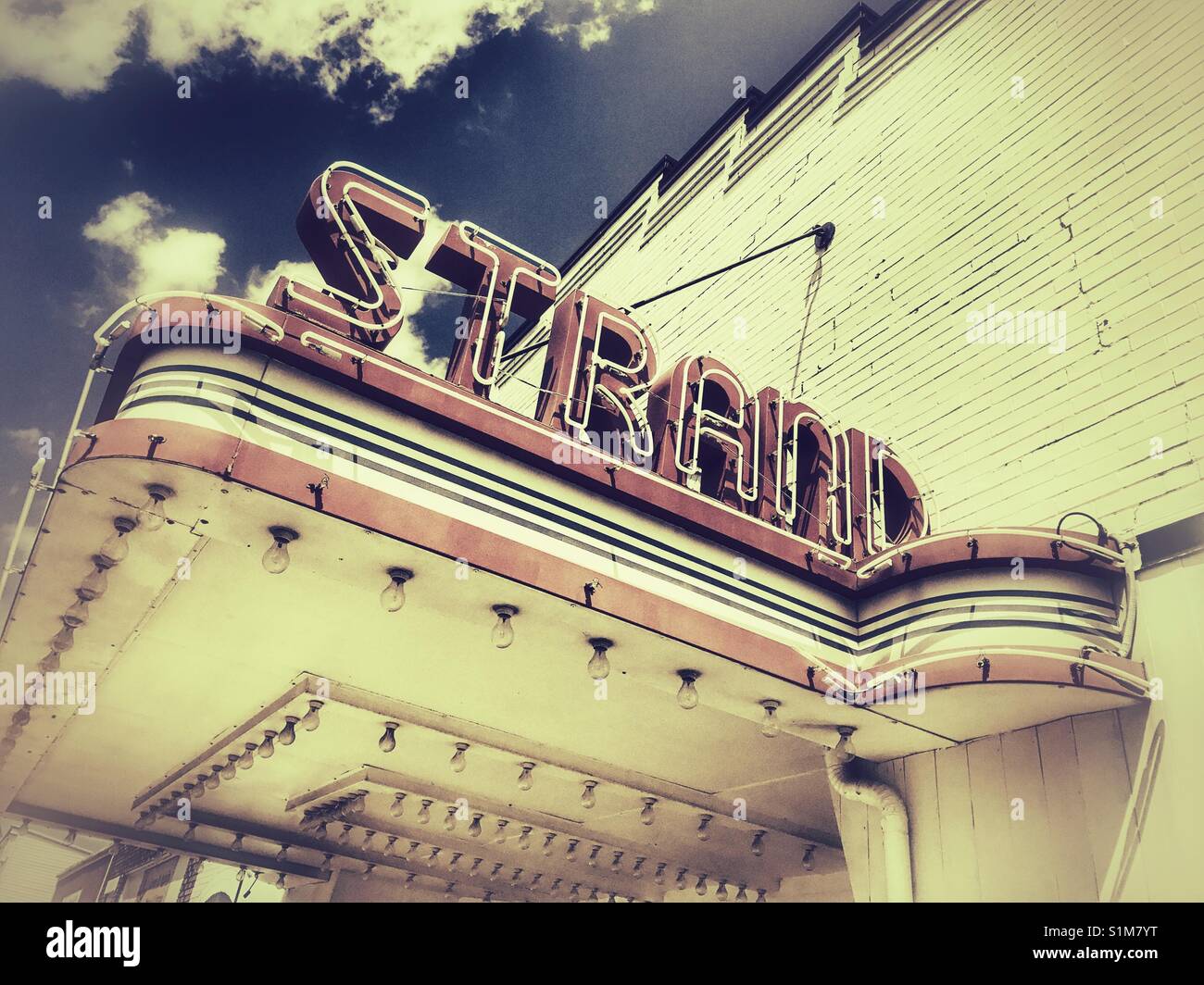 Strand Theatre marquee in Sebring, Ohio Stock Photo