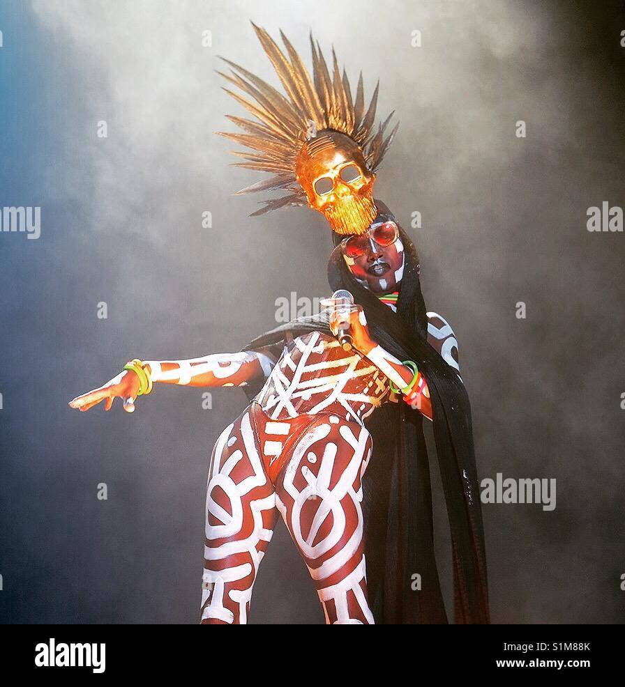 Grace Jones performs at Wilderness Festival in Oxfordshire 2017 Stock Photo