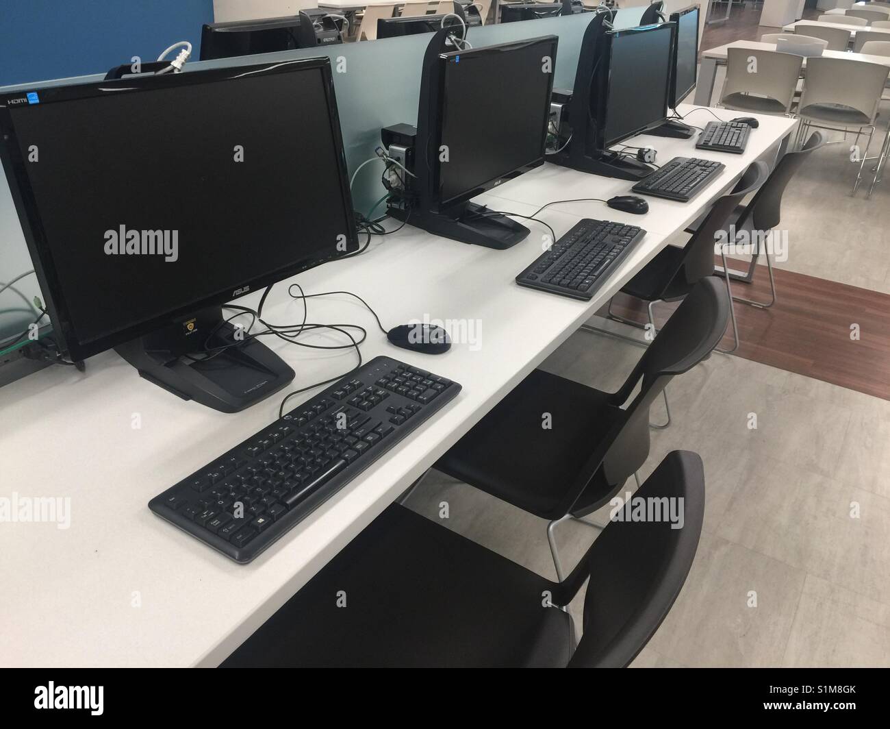 Empty work station - Smartphone Captured Stock Image