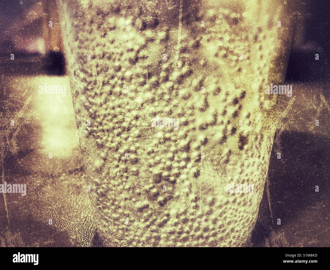 Bubbles in iced soda drink cup Stock Photo