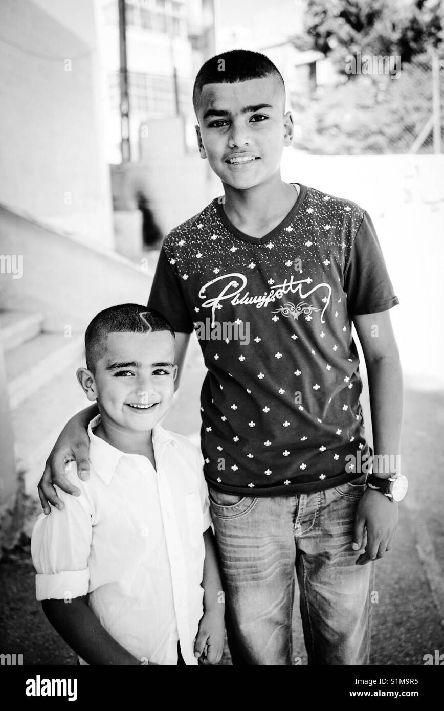 Palestinian refugees in Arroub Camp, Bethlehem, Palestine. Stock Photo