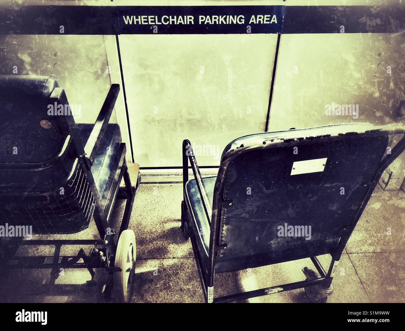 Wheelchair parking area - Smartphone Captured Stock Image