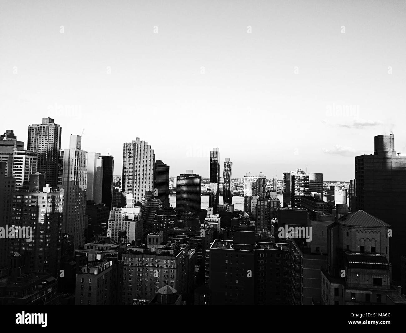 Sky view of manhattan Black and White Stock Photos & Images - Alamy