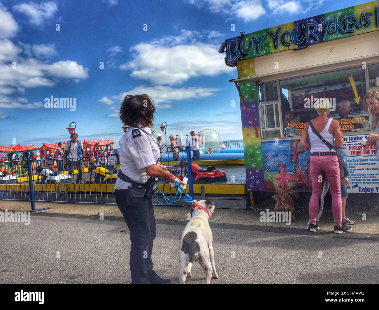 At the beach in Bognor Regis, England - Smartphone Captured Stock Image
