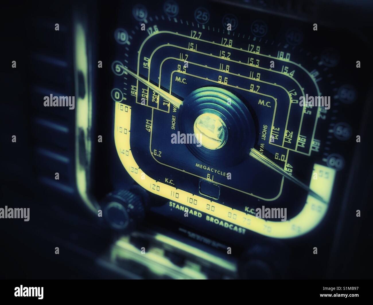 Vintage radio dial Stock Photo Alamy