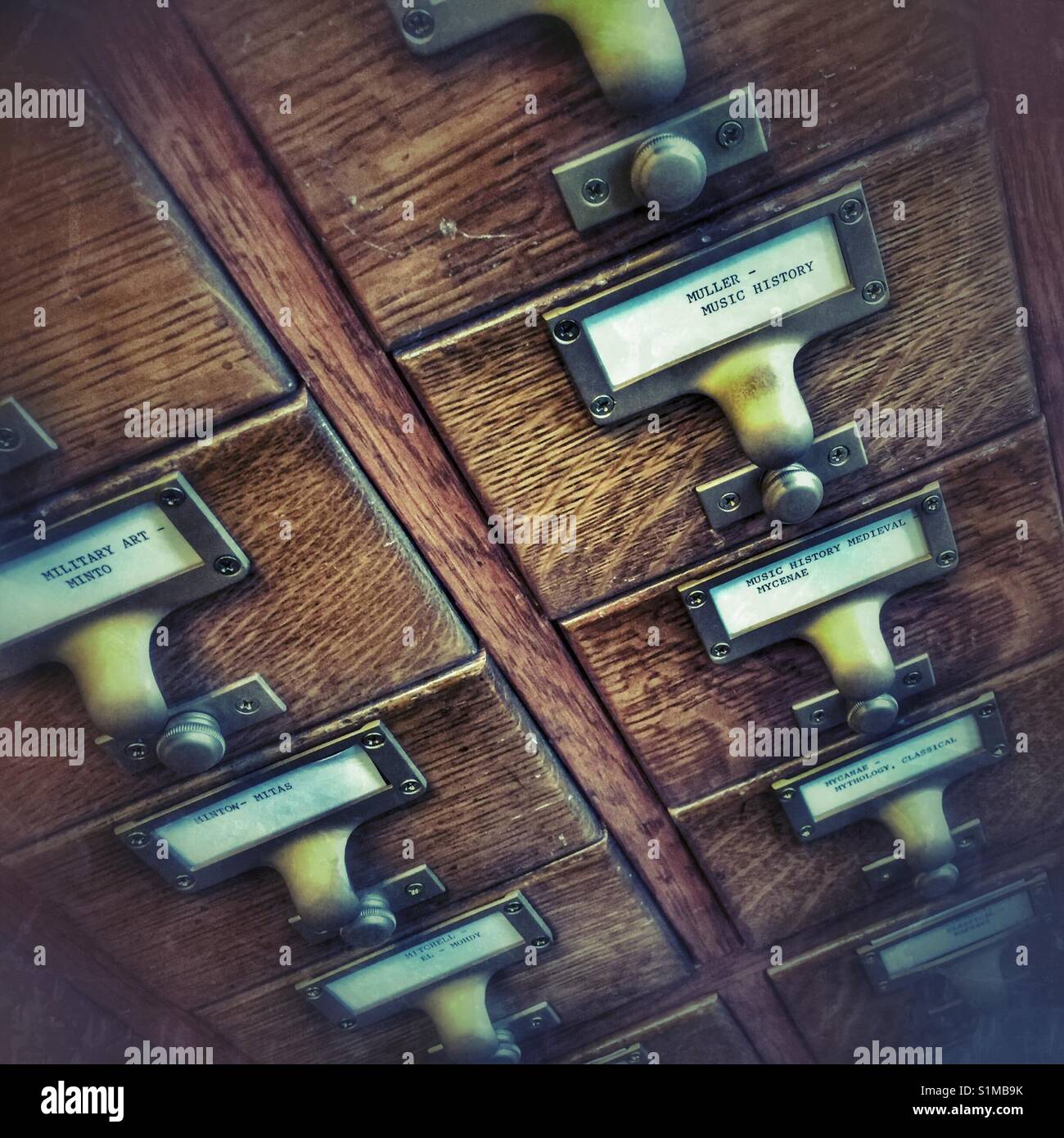 Card catalog - Smartphone Captured Stock Image