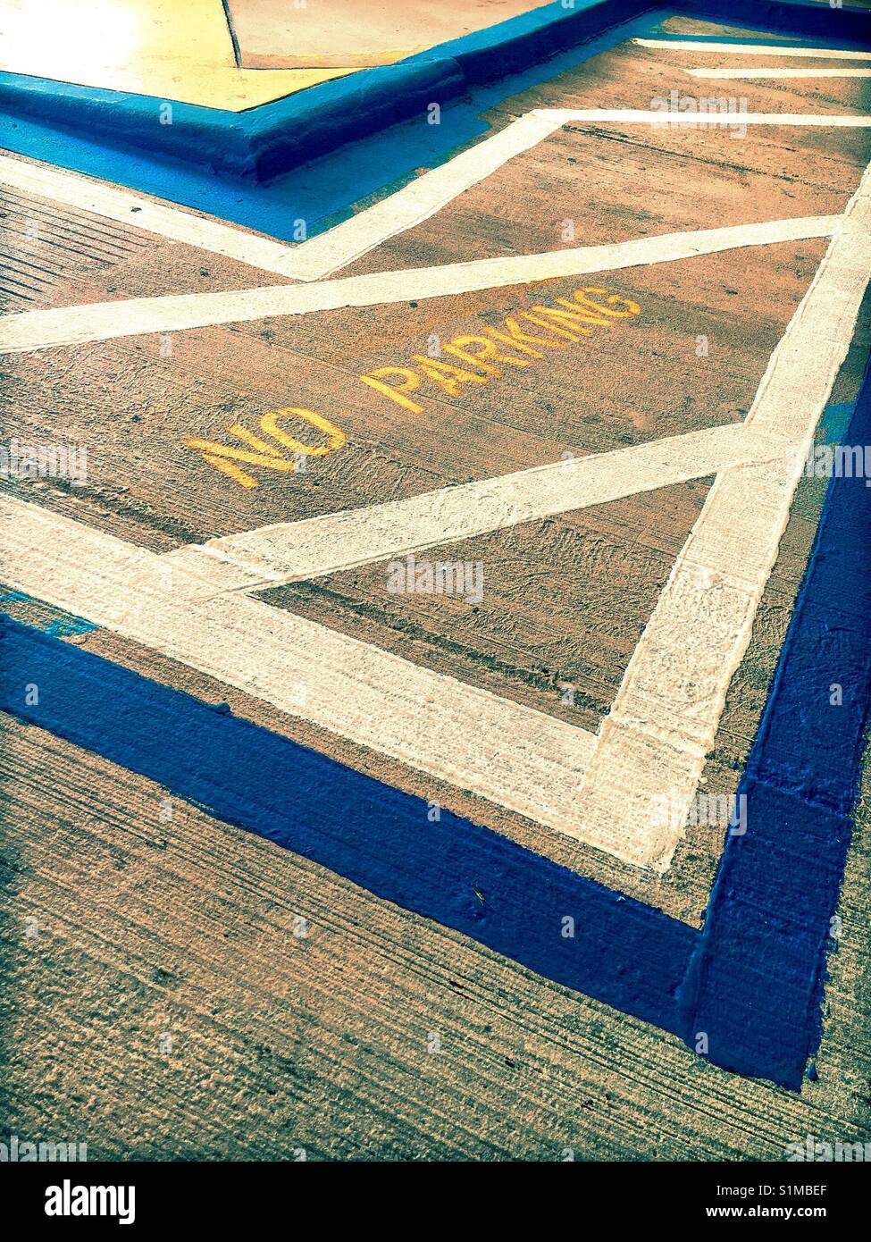 No parking - Smartphone Captured Stock Image